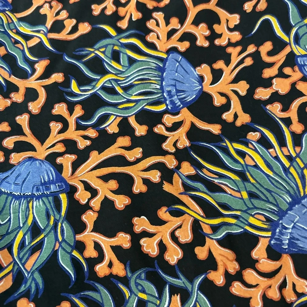 VINTAGE 80s NICK & NORA x SHADY CHARACTER‎ Jelly Fish Print Shorts OSFM RARE